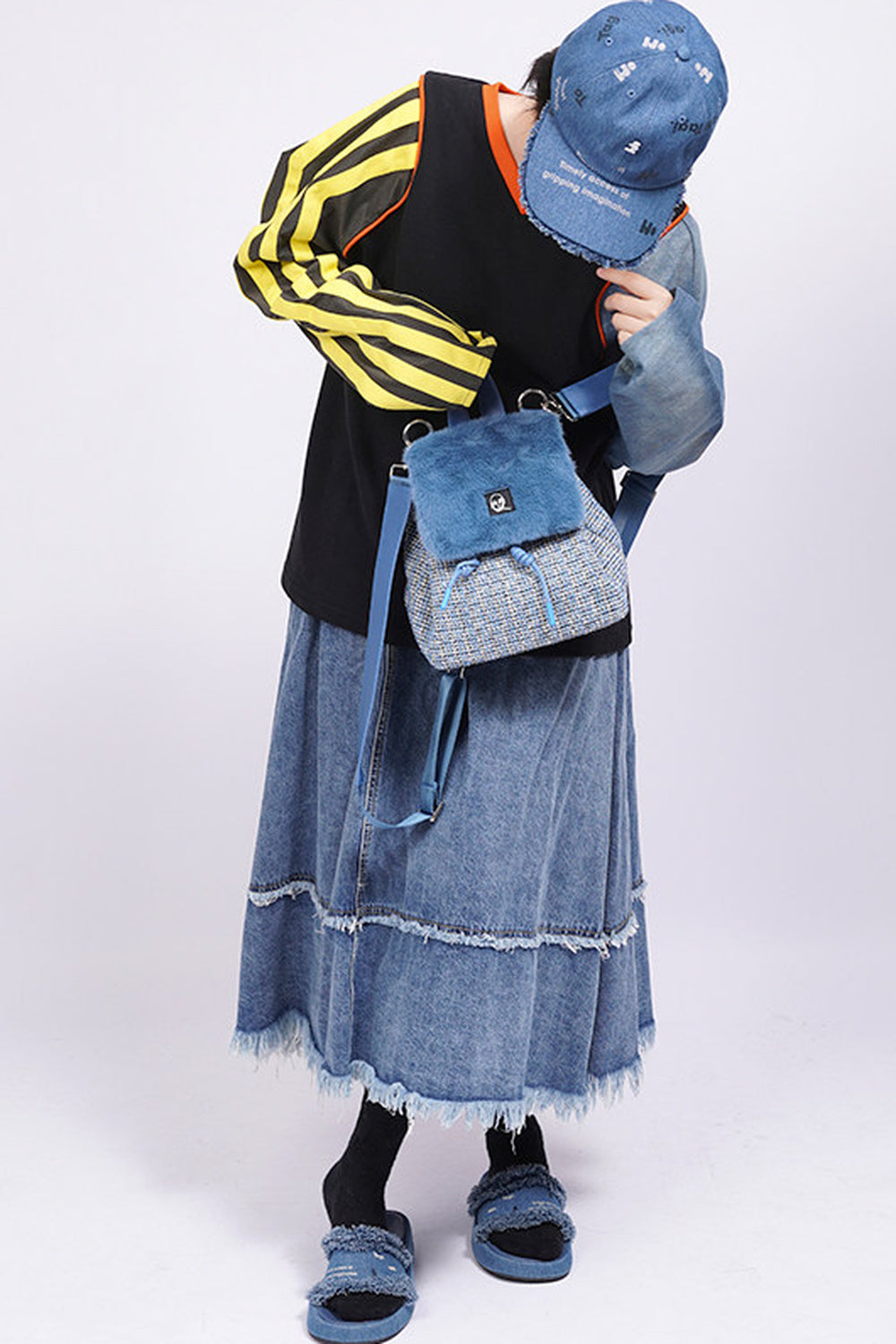 Y2K Furry Crossbody Backpack