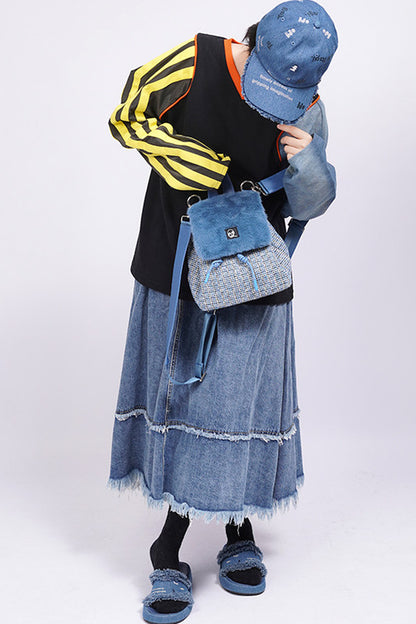 Y2K Furry Crossbody Backpack