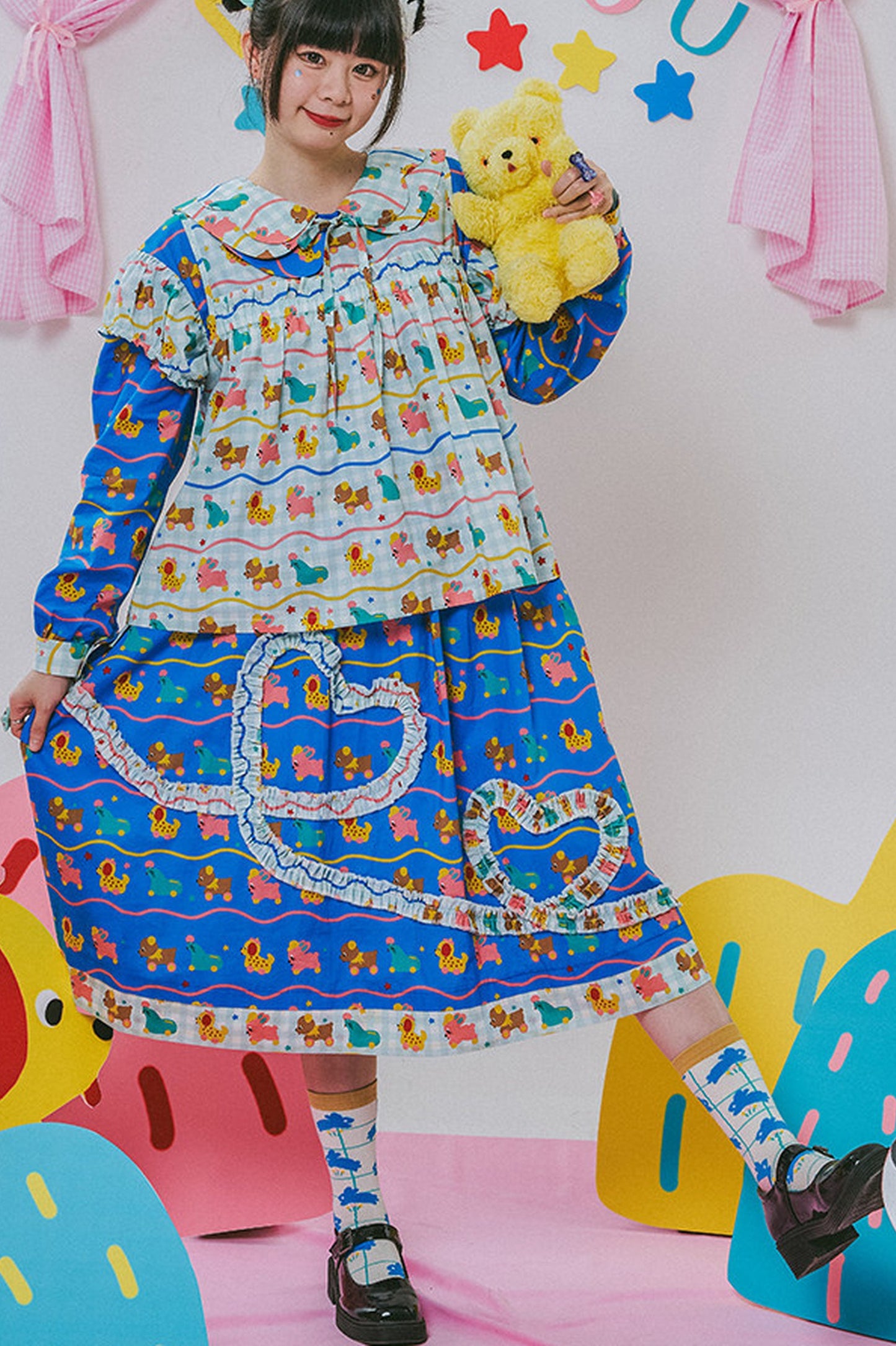 Japanese Style Floral Print Vest