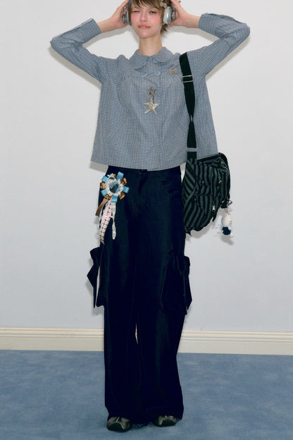High-Waisted Wide-Leg Cargo Pants