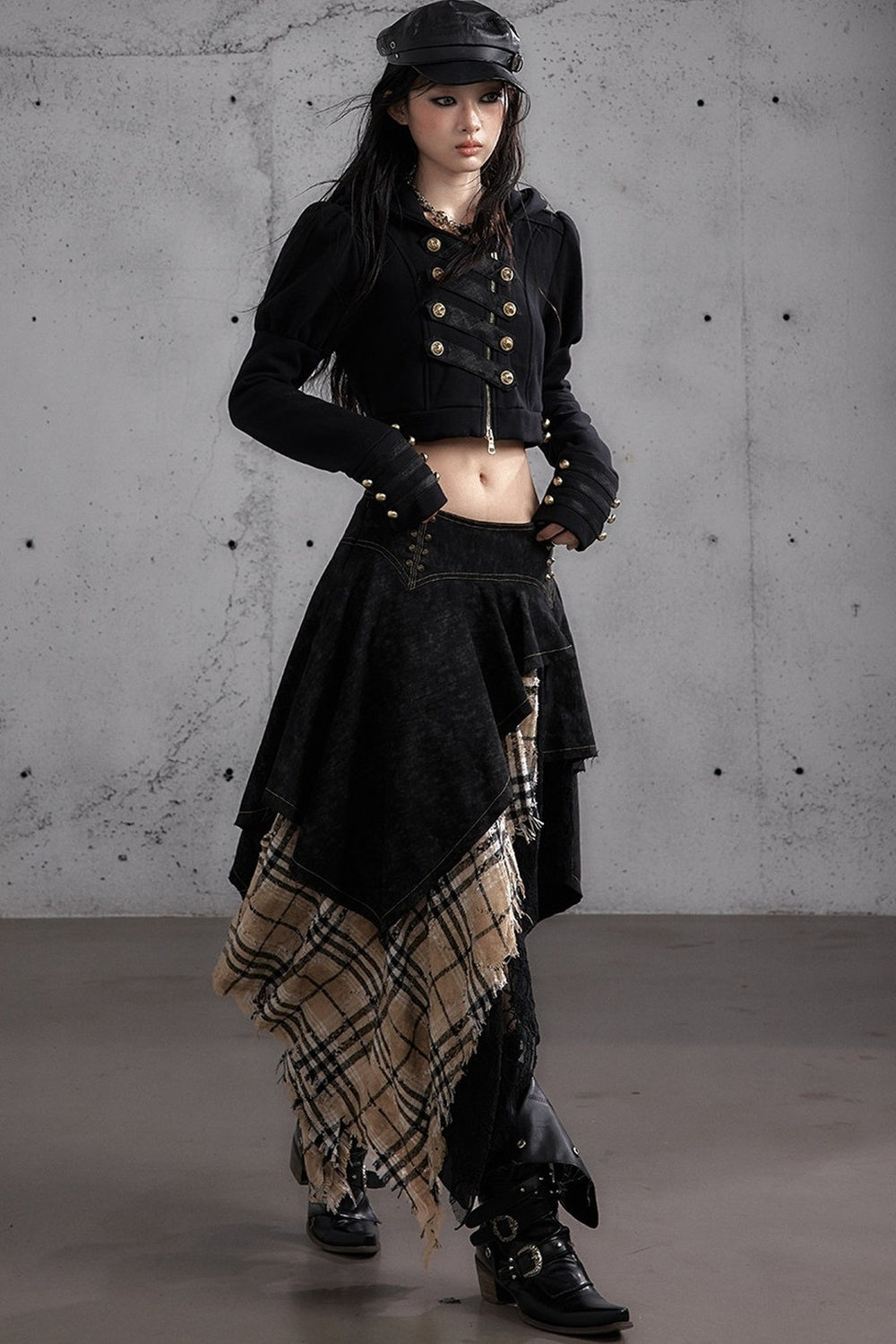 Napoleon Hooded Puff-Sleeve Sweatshirt