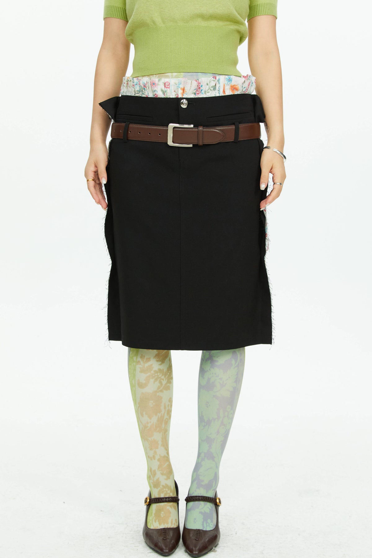 Retro-Strumpfhose mit Print