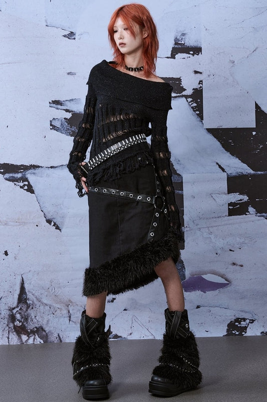 Punk Rock Studded Bullet Belt Dress