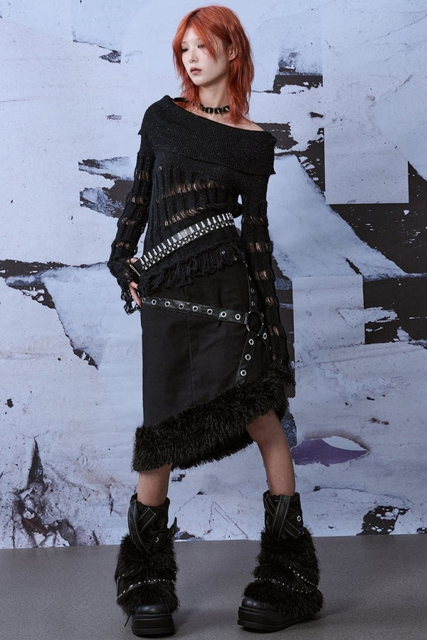 Punk Rock Studded Bullet Belt Dress