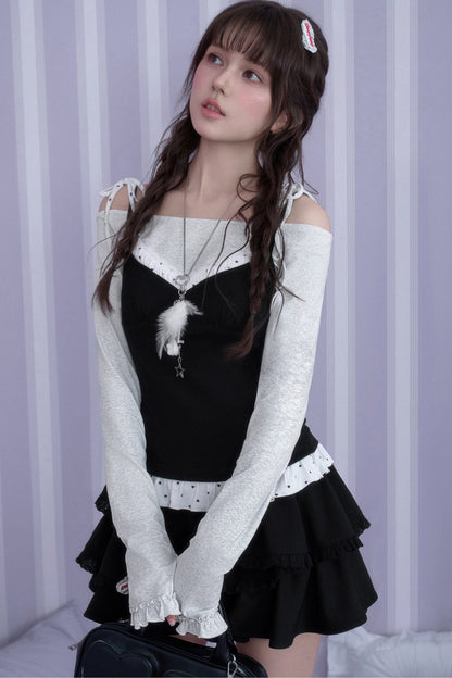 Off-Shoulder Long Sleeve Top