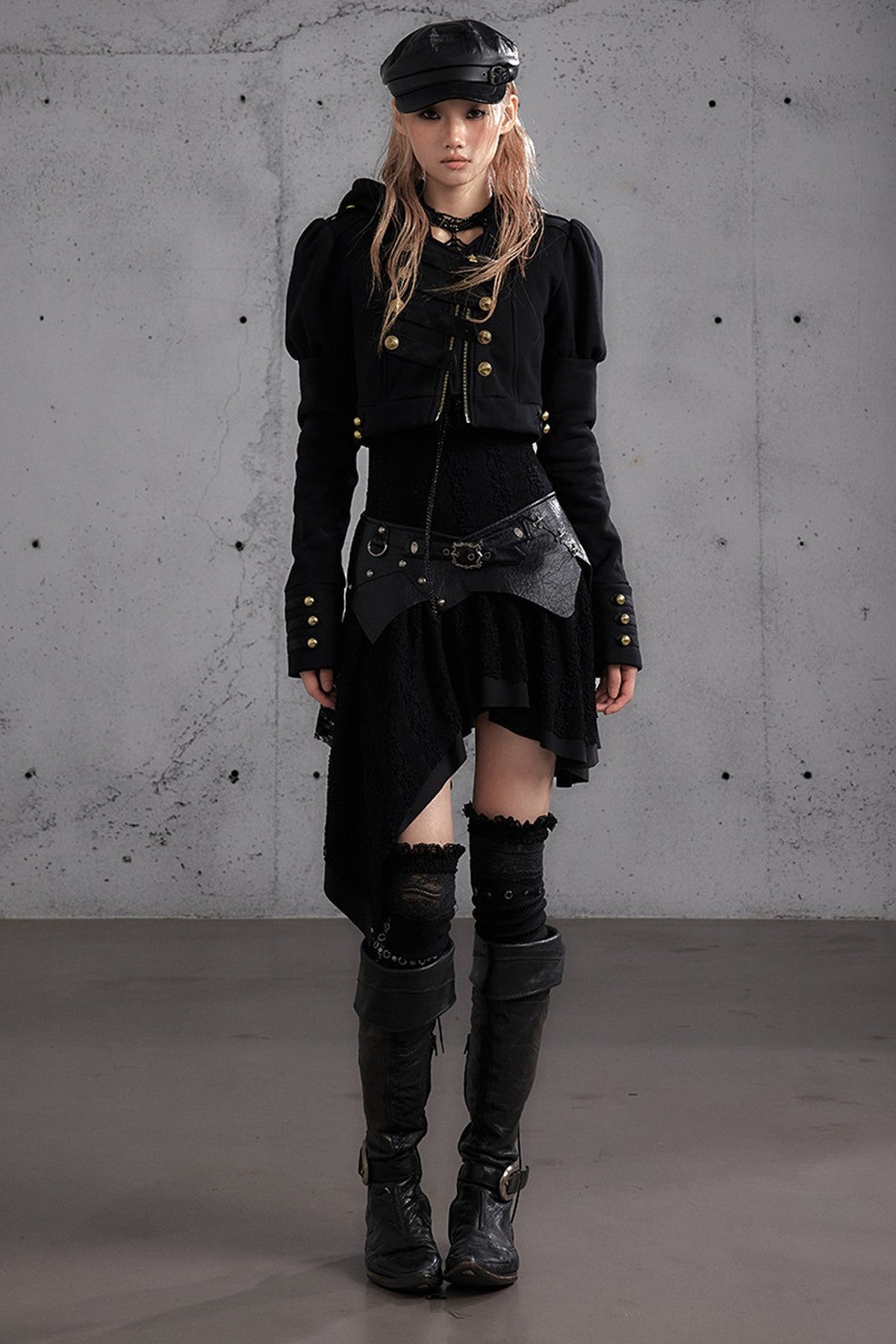 Napoleon Hooded Puff-Sleeve Sweatshirt