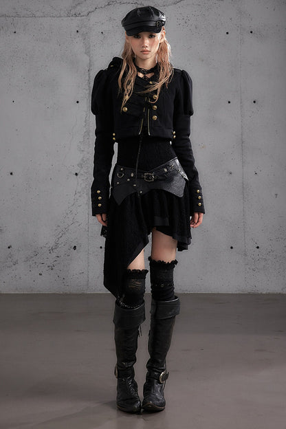 Napoleon Hooded Puff-Sleeve Sweatshirt