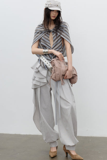 Romantic Bohemian Ruffle Lantern Pants