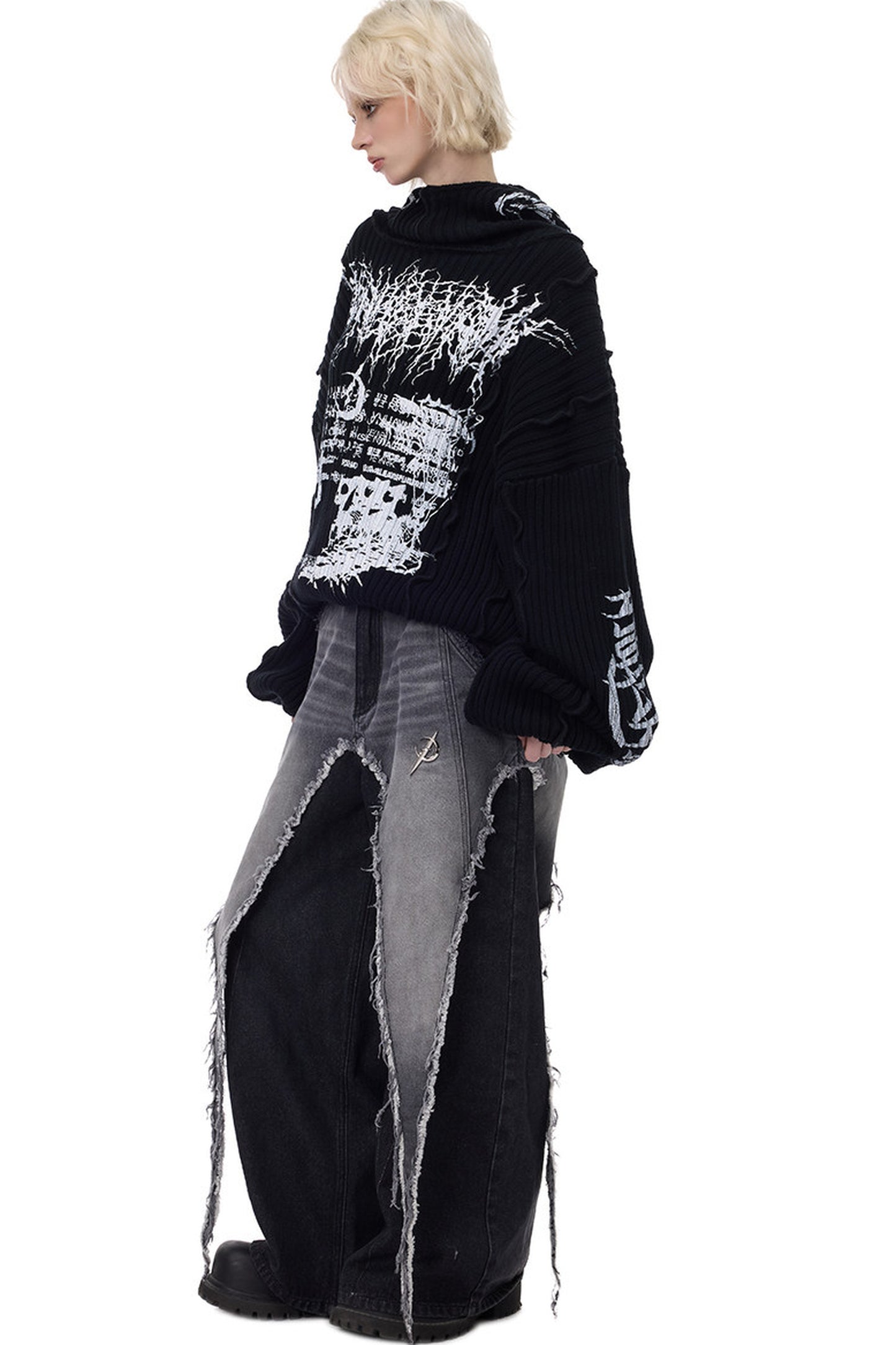 Deconstructed Wasteland Denim Pants