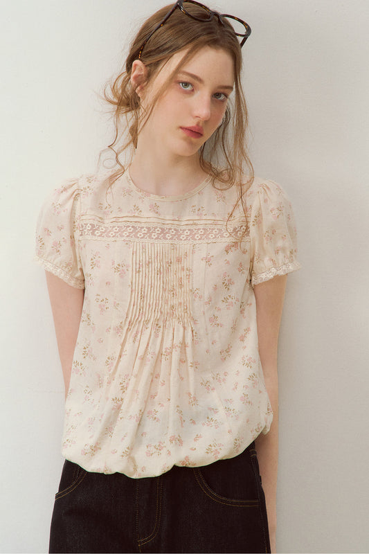 Vintage Floral Lace Blouse