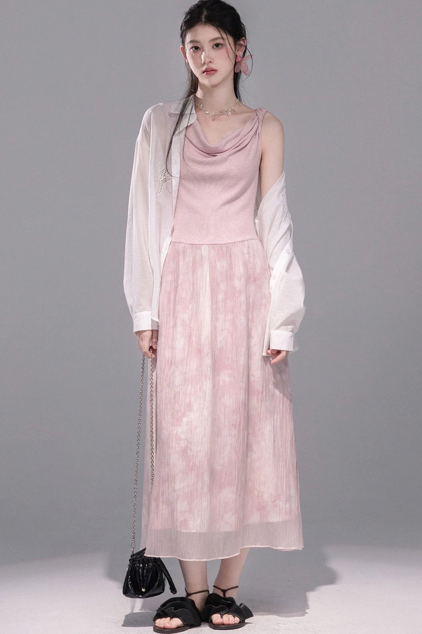 Aqua Pink Knitted Dress