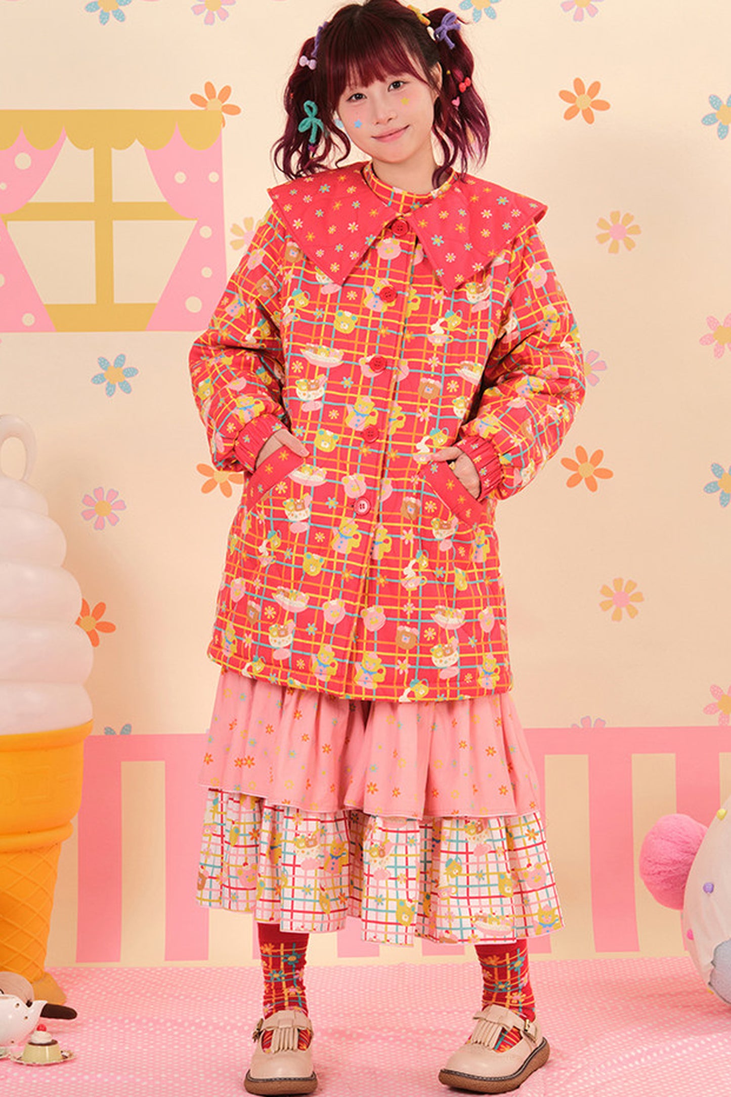 Showa Dessert Quilted Cotton Coat