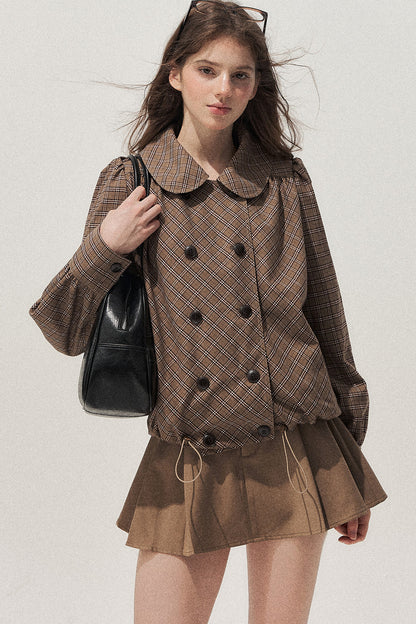 Polka Trench Coat and Skirt Set-Up