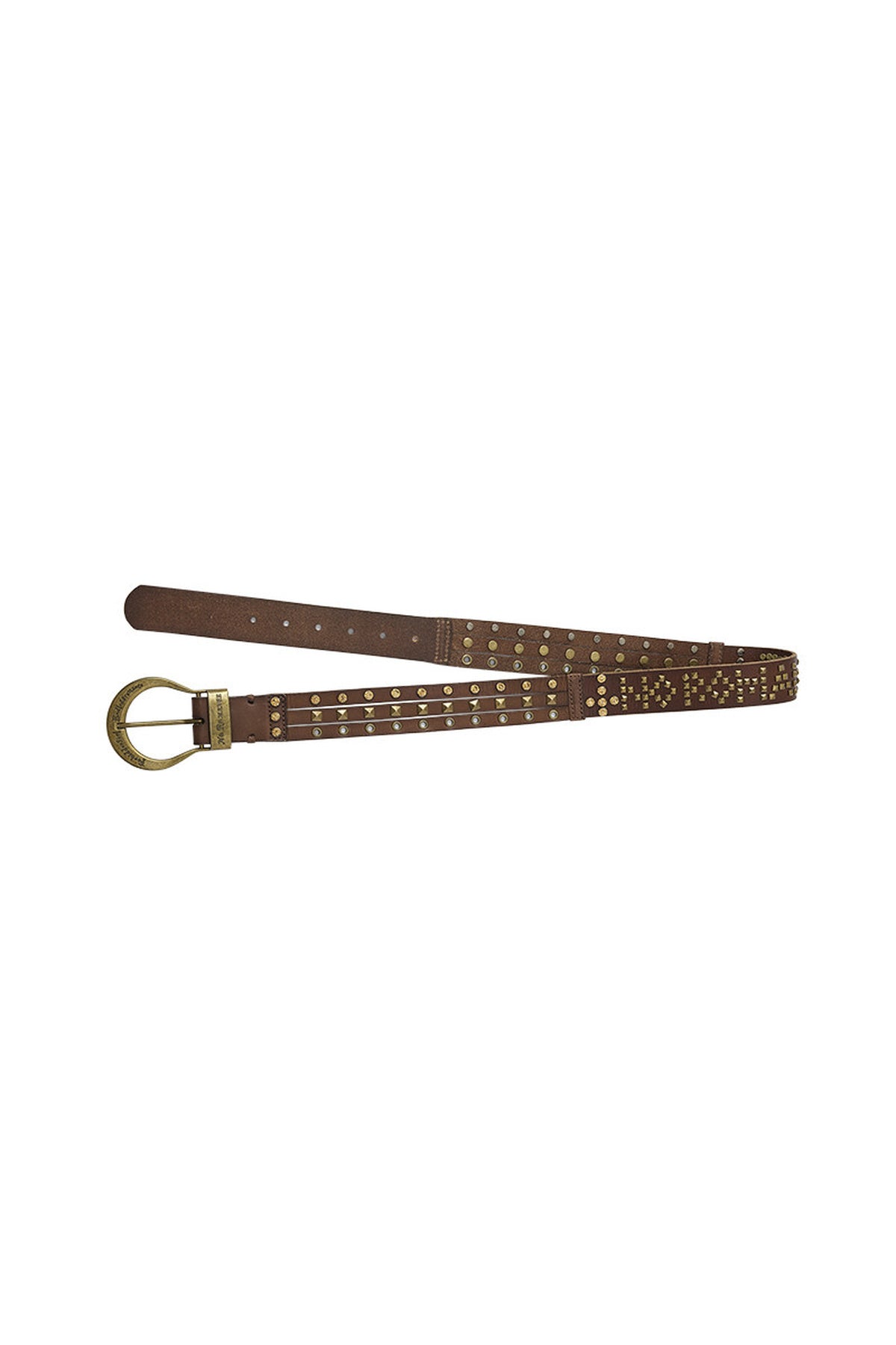 Diamond-Encrusted Genuine Leather Belt