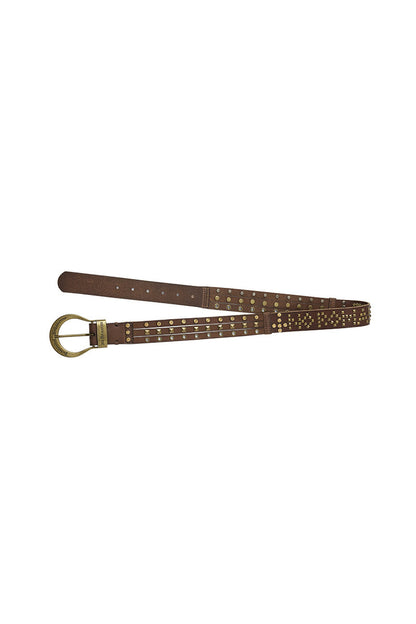 Diamond-Encrusted Genuine Leather Belt