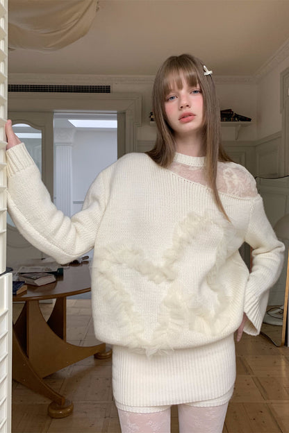 Beige Double-Layer High-Waisted Knit Base Shorts