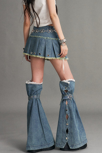 Y2K Denim Leg Warmers