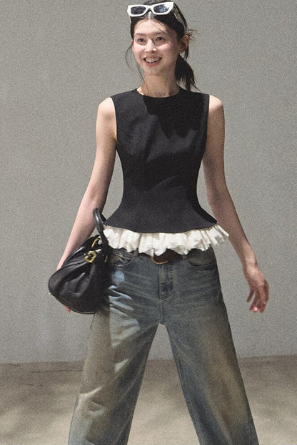 Lace Patchwork Two-Piece Set-Up