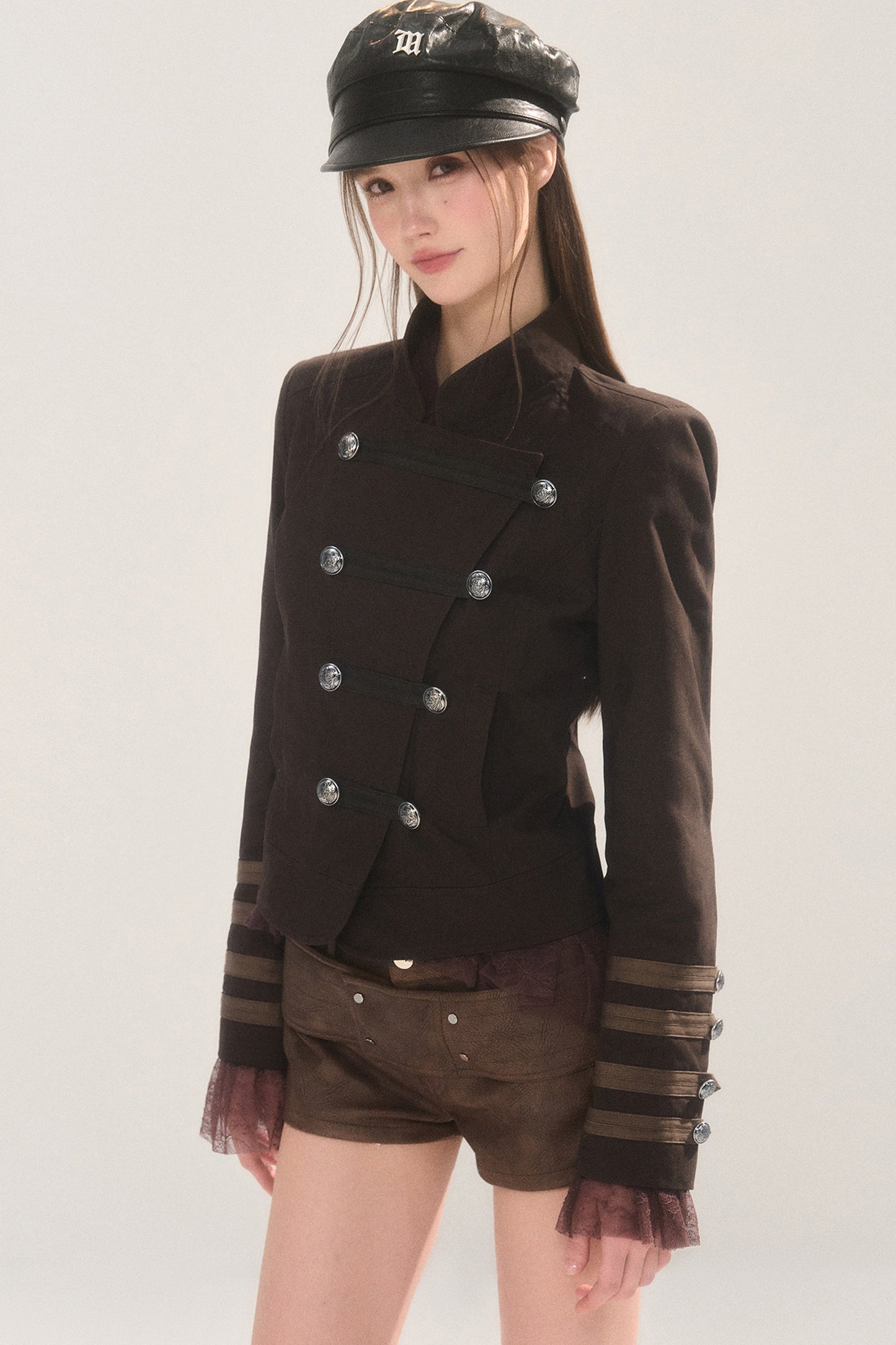 Retro Napoleon Stand Collar Jacket