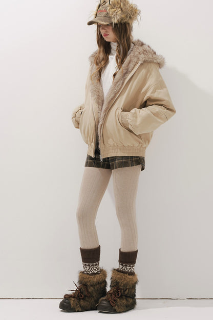 Workwear Cotton Padded Jacket and Shorts Set-Up
