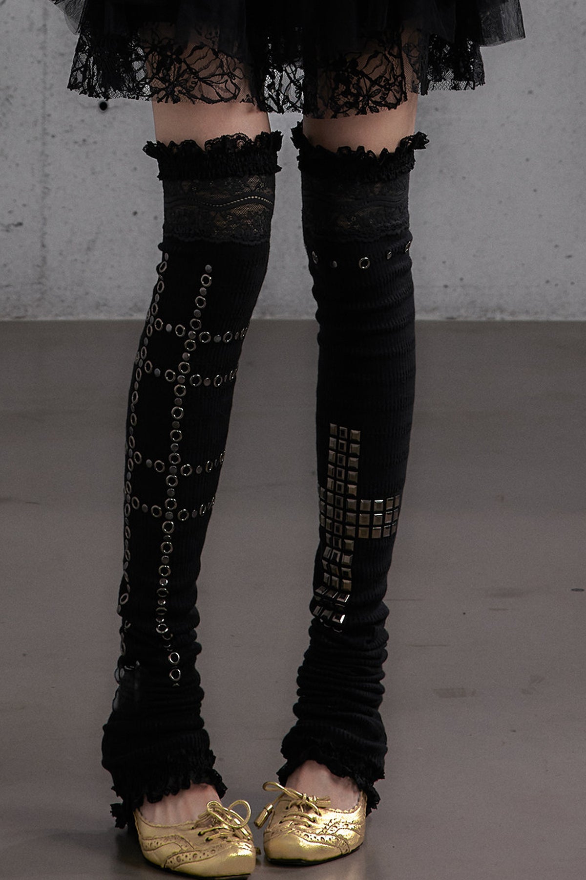 Stretchy Stacked Lace Leg Warmers