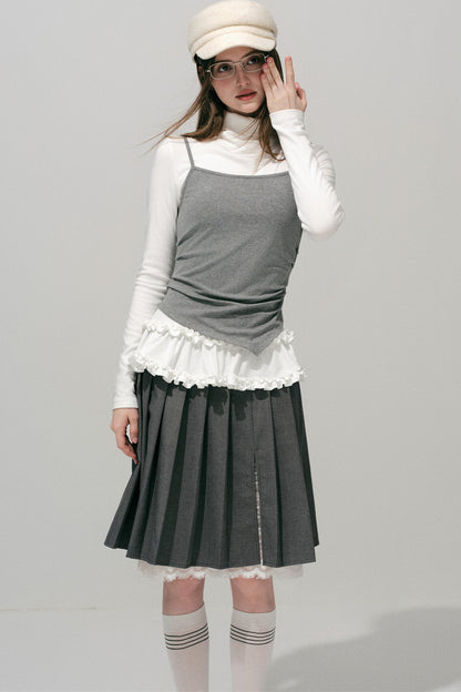 Off-Shoulder Cami Long Sleeve Top