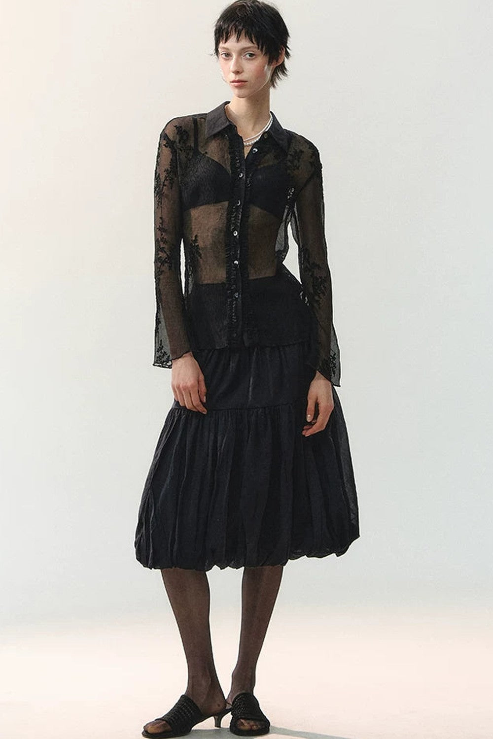 Mansha Tulle A-Line Skirt