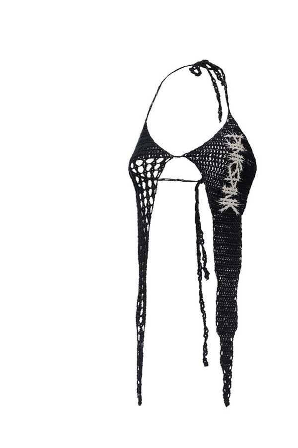 Four-Pointed Star Embroidered Top