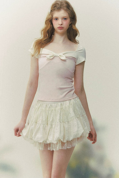 Preppy Bow Tie Blouse