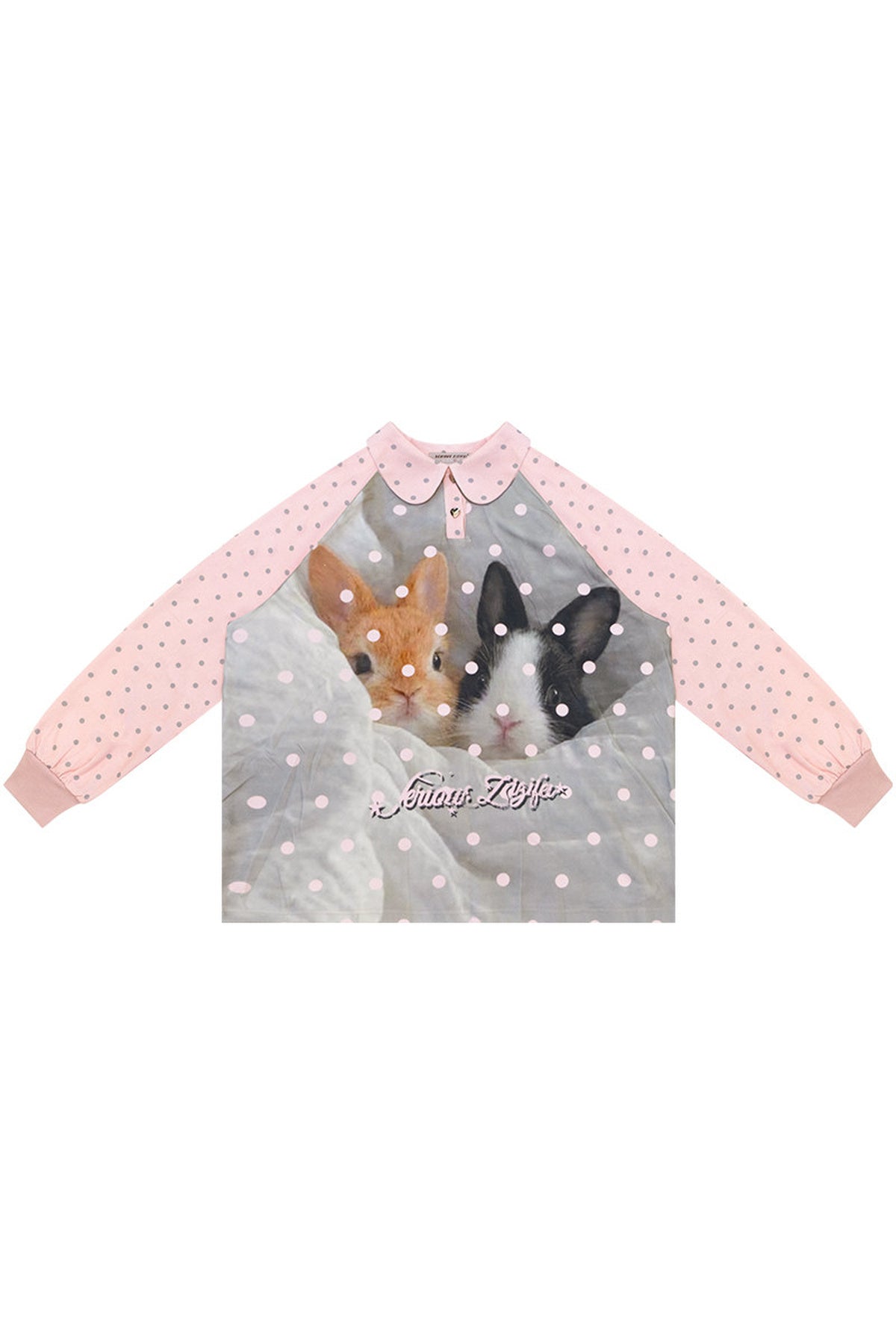 Pink Rabbit Polka Dot Sweatshirt