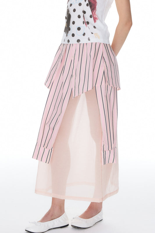 Blue-Green Striped Skirt