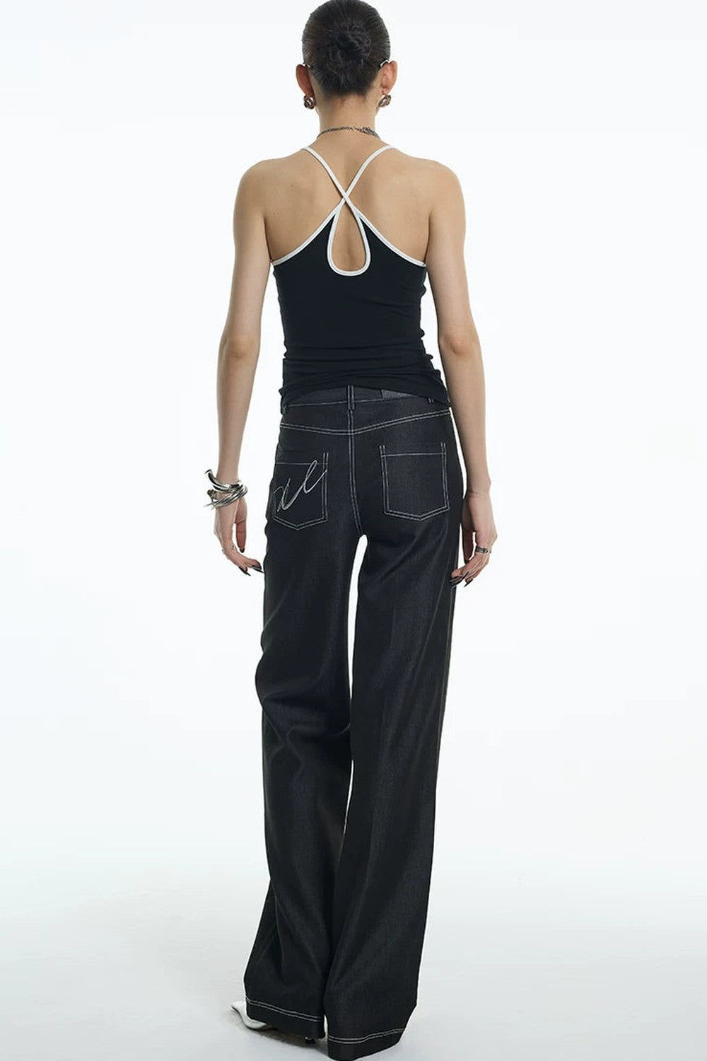 Camisole a goccia con schiena incrociata