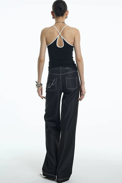 Camisole a goccia con schiena incrociata