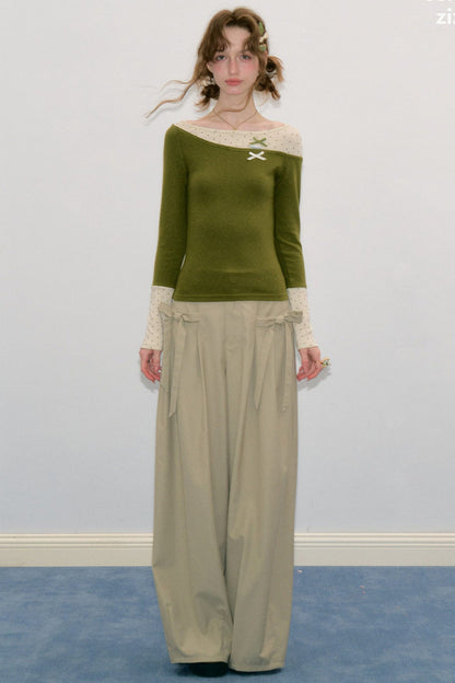 Haut en maille à pois d’automne