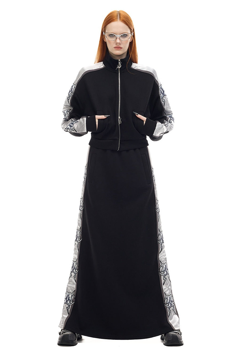 Y2K A-Line Midi Skirt