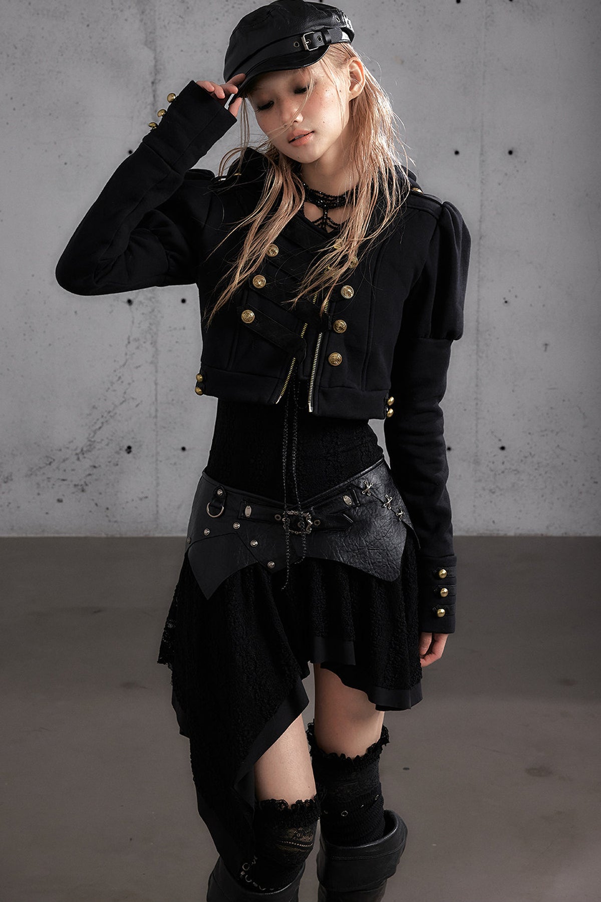 Napoleon Hooded Puff-Sleeve Sweatshirt