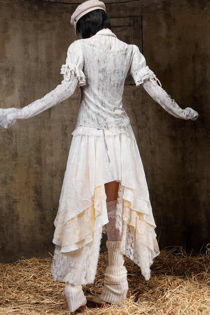 Long Multi-Layered Gothic Gauze Skirt