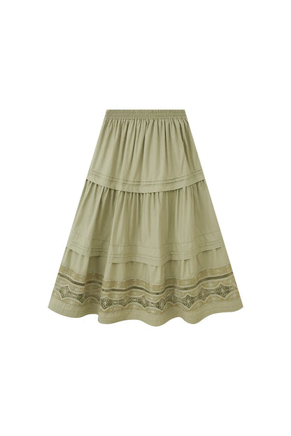 Hollow Lace A-Line Skirt
