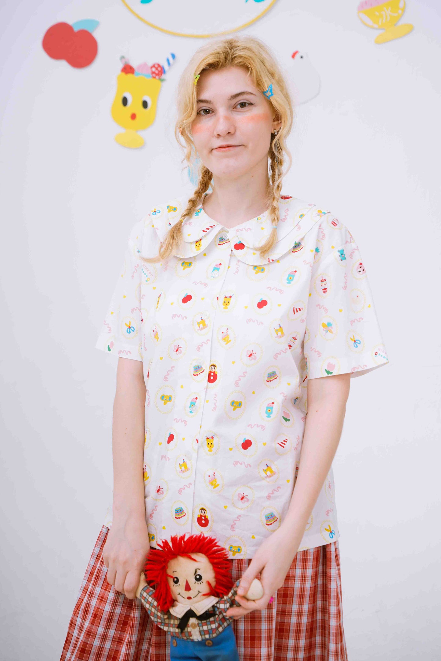 Sweets Print Short-Sleeved Shirt