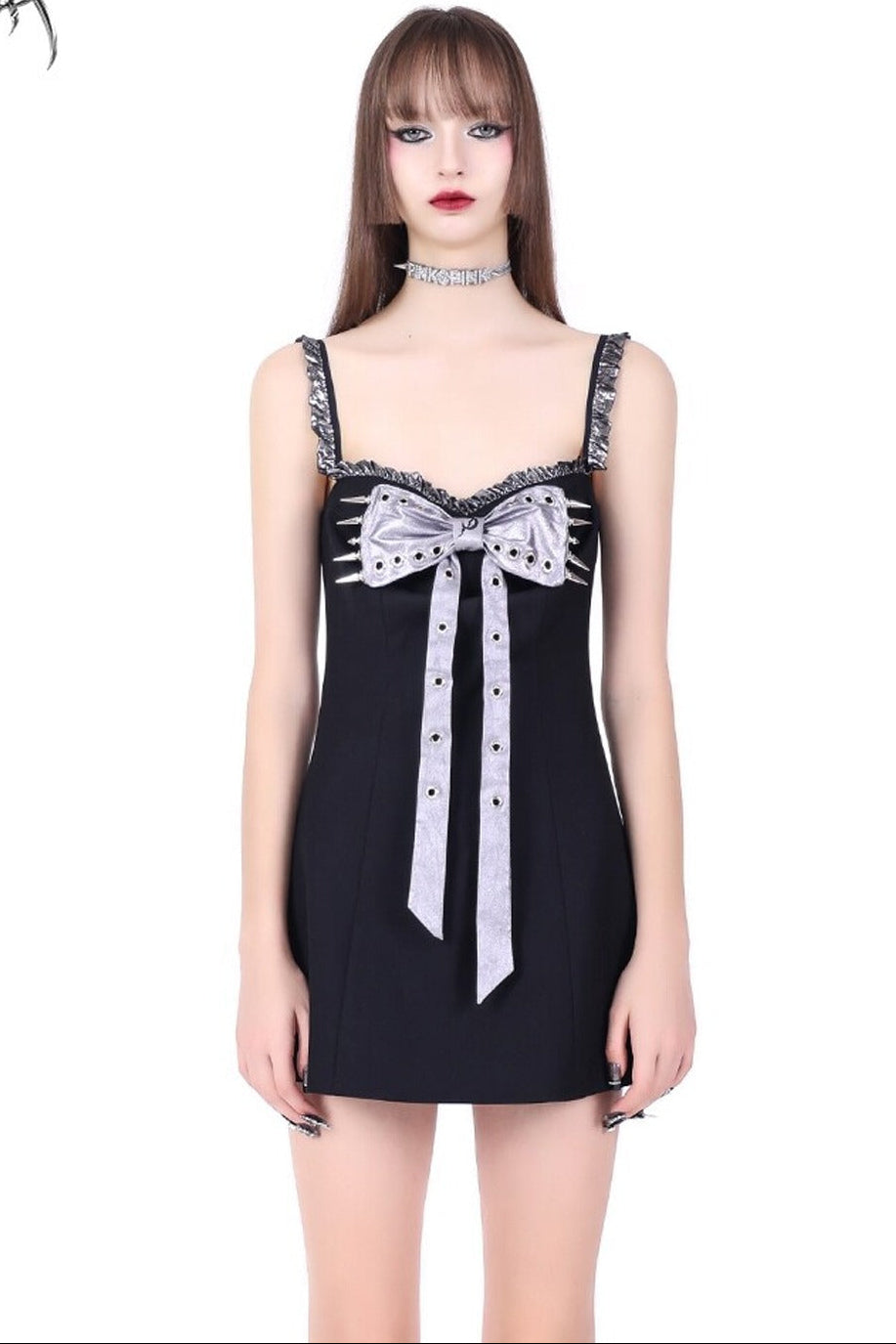 Rivet Bow A-Line Dress