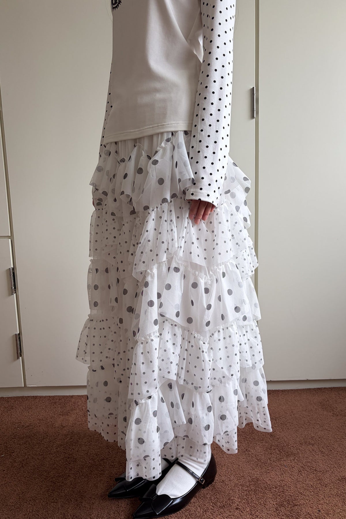 Polka Dot Tiered Cake Skirt
