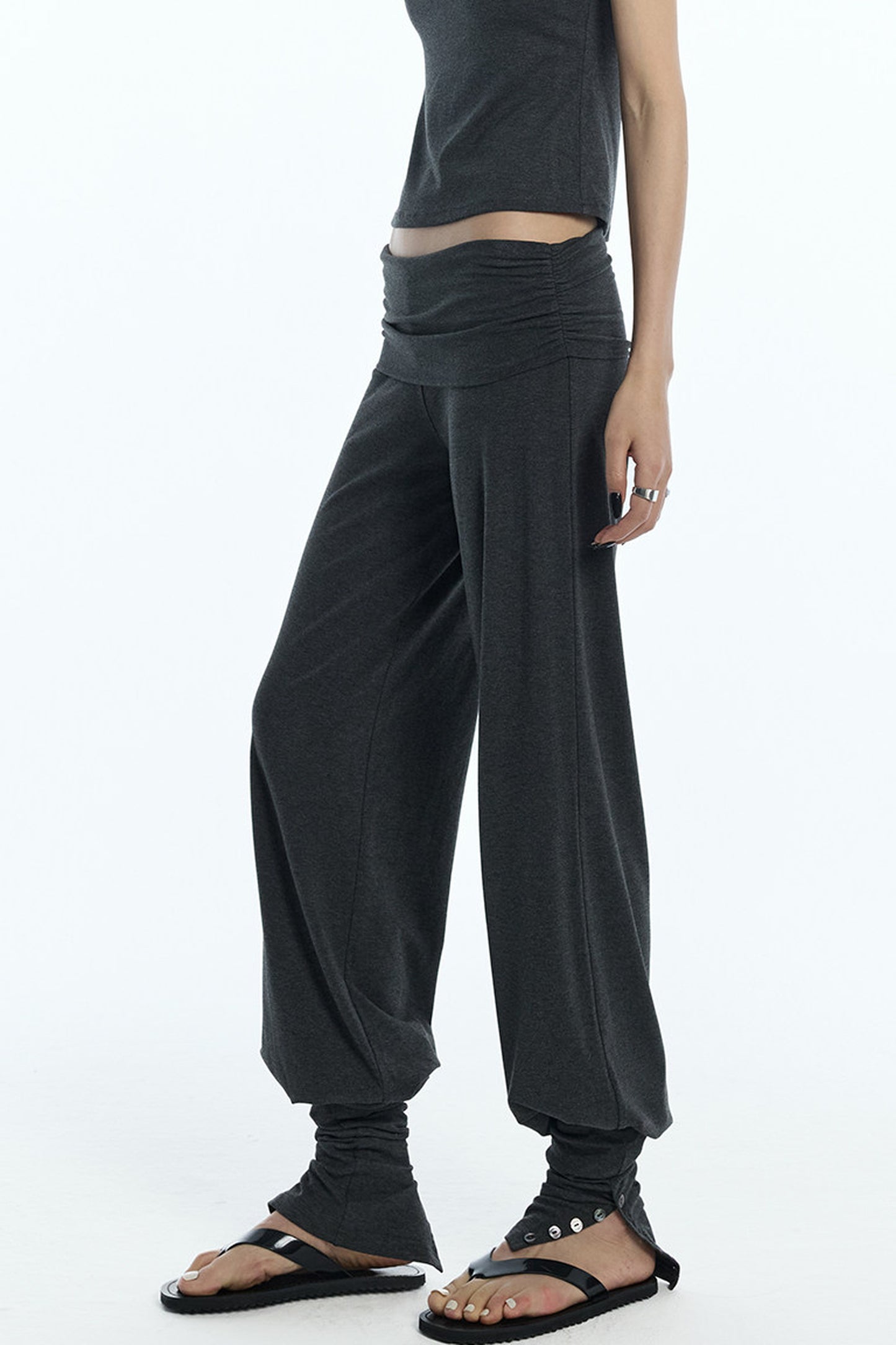 Lyocell One-Shoulder Top And Pants Set-Up