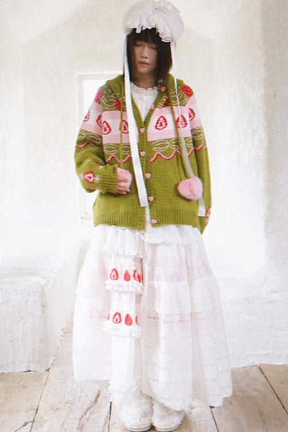 Strawberry Matcha Fair Isle Cardigan