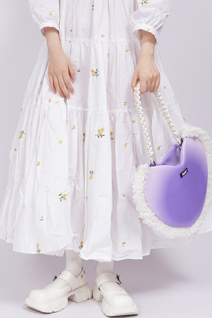 Borsa a tracolla in peluche Y2K
