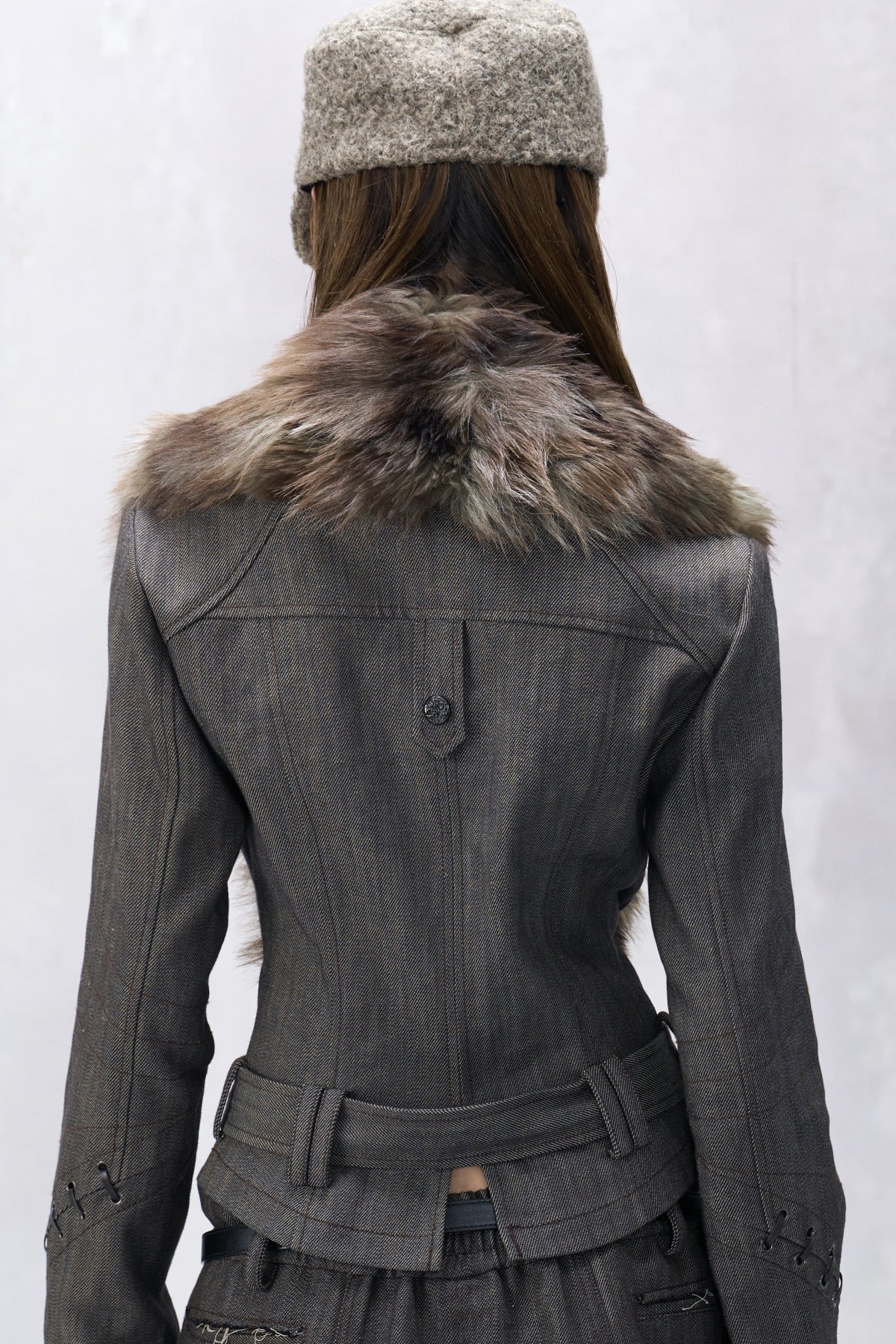 Detachable Fur Collar Jacket