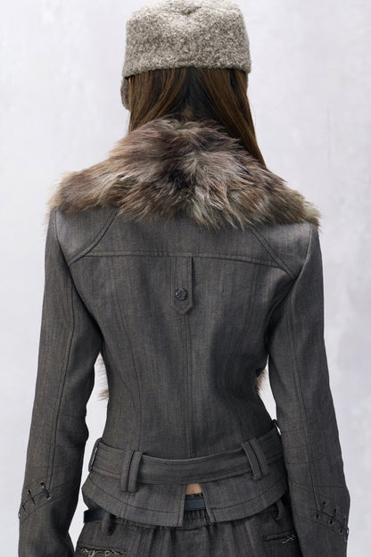 Detachable Fur Collar Jacket