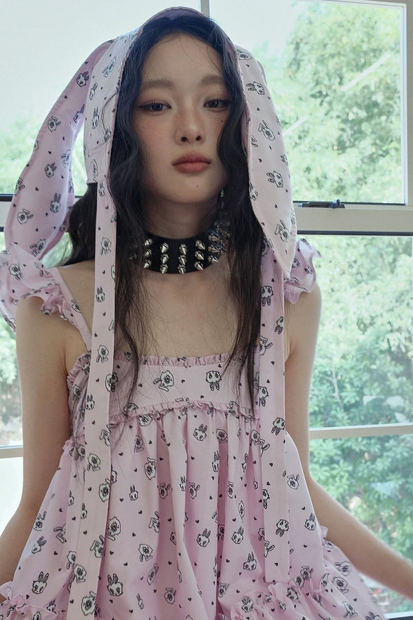 Bunny Ear Satin Lace Hat