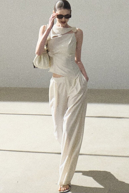 One-Shoulder Lyocell Wool Camisole
