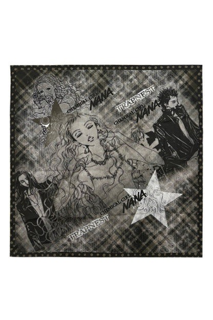 Multi-Color Silk Portrait Scarf