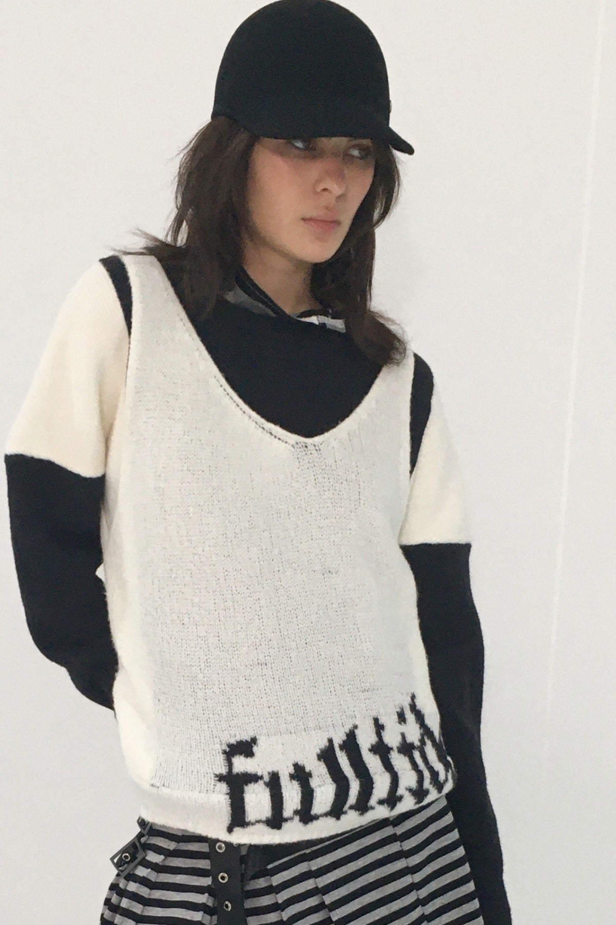 Long-Sleeve Knit Pullover Sweater